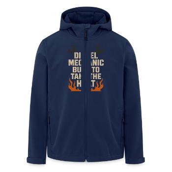 Mécanique diesel Mécanique fière - Veste softshell homme en polyester recyclé Stanley/Stella - marine - Devant - AI Model Male 185 light (185cm)
