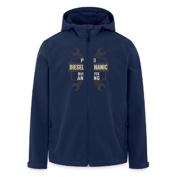 Mécanique diesel Mécanique fière - Veste softshell homme en polyester recyclé Stanley/Stella - marine - Devant - AI Model Male 185 light (185cm)