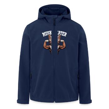 Douleur musculaire Drôle Chat Bodybuilder - Veste softshell homme en polyester recyclé Stanley/Stella - marine - Devant - AI Model Male 185 light (185cm)