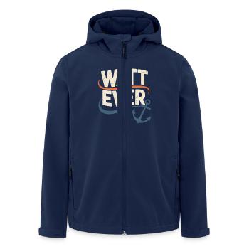 Watt Ever Maritimes Anker Motiv - Recycelte Männer Softshell-Jacke von Stanley/Stella - Navy - Vorne - AI Model Male 185 light (185cm)