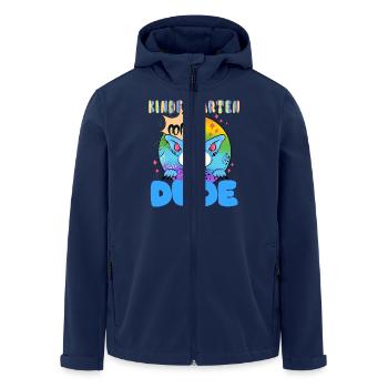 Kindergarten dude lustige Kinder Crew - Recycelte Männer Softshell-Jacke von Stanley/Stella - Navy - Vorne - AI Model Male 185 light (185cm)