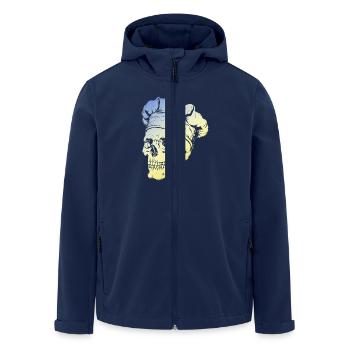 Chefkoch Skull - Recycelte Männer Softshell-Jacke von Stanley/Stella - Navy - Vorne - AI Model Male 185 light (185cm)