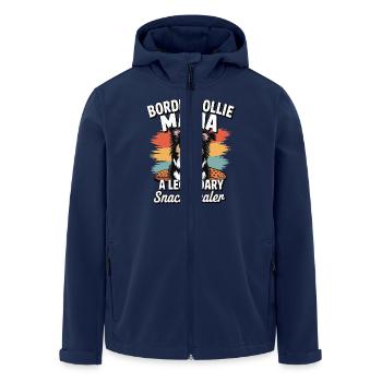 Border Collie Mama – Legendary Snack Dealer - Men’s Recycled Softshell Jacket by Stanley/Stella - navy - Front - AI Model Male 185 light (185cm)