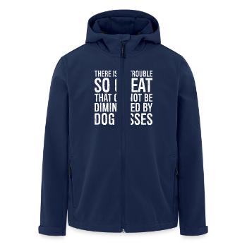 Es gibt keine so große Unannehmlichkeit, dass sie nicht - Recycelte Männer Softshell-Jacke von Stanley/Stella - Navy - Vorne - AI Model Male 185 light (185cm)