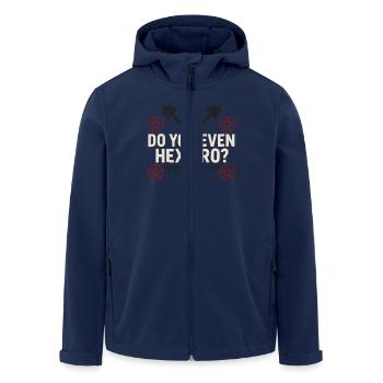 Goth Gym Sombre Fitness Alternative Training Gothique - Veste softshell homme en polyester recyclé Stanley/Stella - marine - Devant - AI Model Male 185 light (185cm)