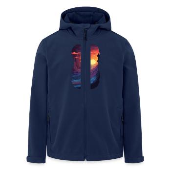 Sonnenuntergang Im Canyon - Abenteuer In Der - Recycelte Männer Softshell-Jacke von Stanley/Stella - Navy - Vorne - AI Model Male 185 light (185cm)