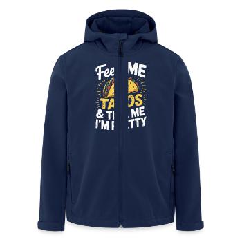 Taco-Design - Füttere mich & sag, ich bin hübsch - Recycelte Männer Softshell-Jacke von Stanley/Stella - Navy - Vorne - AI Model Male 185 light (185cm)