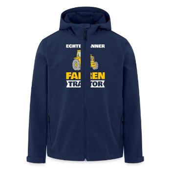 Landwirtschaft Geschenke Landwirte Traktor - Recycelte Männer Softshell-Jacke von Stanley/Stella - Navy - Vorne - AI Model Male 185 light (185cm)