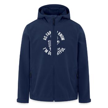 As far as I know I'm delightful! Sarkasmus - Recycelte Männer Softshell-Jacke von Stanley/Stella - Navy - Vorne - AI Model Male 185 light (185cm)