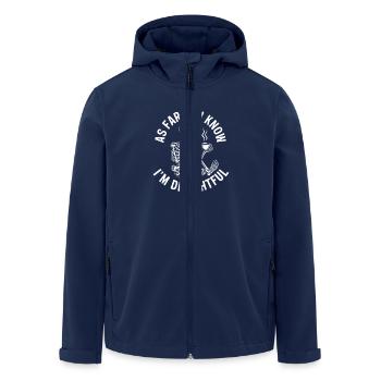 As far as I know I'm delightful! Sarkasmus - Recycelte Männer Softshell-Jacke von Stanley/Stella - Navy - Vorne - AI Model Male 185 light (185cm)