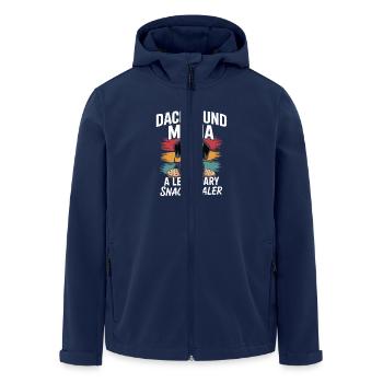 Dachshund Mama – Legendary Snack Dealer - Men’s Recycled Softshell Jacket by Stanley/Stella - navy - Front - AI Model Male 185 light (185cm)