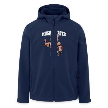 Sore Cat Funny Muscleman Fitness Humor - Men’s Recycled Softshell Jacket by Stanley/Stella - navy - Front - AI Model Male 185 light (185cm)