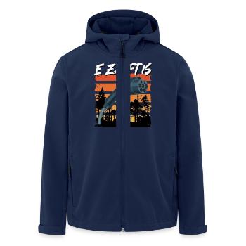 Hybrid Auto E ZAPFT IS Elektroauto Lustig - Recycelte Männer Softshell-Jacke von Stanley/Stella - Navy - Vorne - AI Model Male 185 light (185cm)