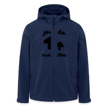 Jour de cueillette champignons - Veste softshell homme en polyester recyclé Stanley/Stella - marine - Devant - AI Model Male 185 light (185cm)
