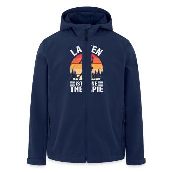 LAUFEN IST MEINE THERAPIE Läufer Lustiges - Recycelte Männer Softshell-Jacke von Stanley/Stella - Navy - Vorne - AI Model Male 185 light (185cm)