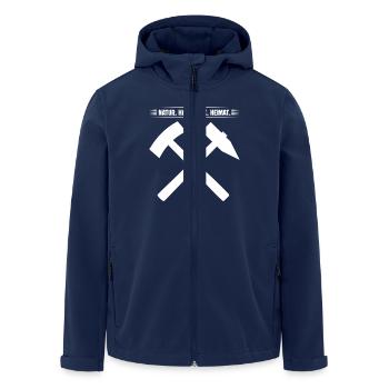 Erzgebirge Handwerk - Recycelte Männer Softshell-Jacke von Stanley/Stella - Navy - Vorne - AI Model Male 185 light (185cm)
