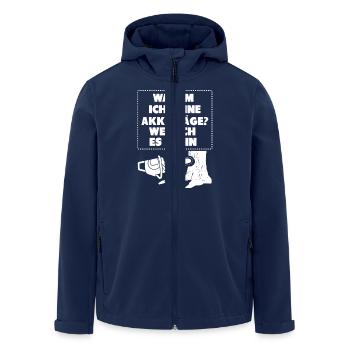 Waldarbeiter Holzfäller Geschenk Bäume fällen - Recycelte Männer Softshell-Jacke von Stanley/Stella - Navy - Vorne - AI Model Male 185 light (185cm)