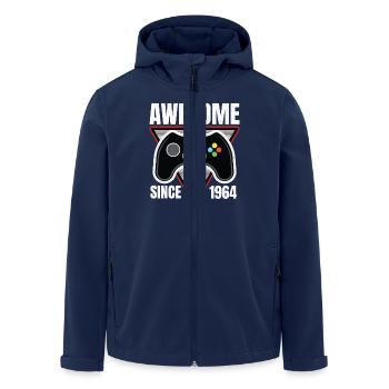 Awesome Since 1964 Birthday Gamer Gaming - Men’s Recycled Softshell Jacket by Stanley/Stella - navy - Front - AI Model Male 185 light (185cm)