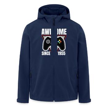 Génial depuis 1955 anniversaire Gaming Gamer - Veste softshell homme en polyester recyclé Stanley/Stella - marine - Devant - AI Model Male 185 light (185cm)