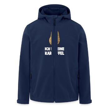 Ich Bin Eine Kartoffel – Humorvoller - Recycelte Männer Softshell-Jacke von Stanley/Stella - Navy - Vorne - AI Model Male 185 light (185cm)