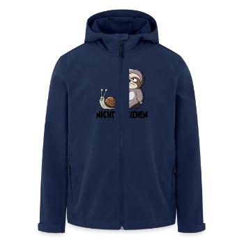 Nicht So Ziehen Faultier Mit Schnecke Humor - Recycelte Männer Softshell-Jacke von Stanley/Stella - Navy - Vorne - AI Model Male 185 light (185cm)