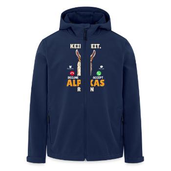 Alpaka KEINE ZEIT ALPAKAS RUFEN Lama Lustig - Recycelte Männer Softshell-Jacke von Stanley/Stella - Navy - Vorne - AI Model Male 185 light (185cm)