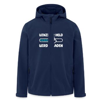 Zukünftige Mama WINZIGER HELD WIRD GELADEN Lustig - Recycelte Männer Softshell-Jacke von Stanley/Stella - Navy - Vorne - AI Model Male 185 light (185cm)
