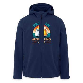 Werdender Vater PAPA IN AUSBILDUNG 2026 - Recycelte Männer Softshell-Jacke von Stanley/Stella - Navy - Vorne - AI Model Male 185 light (185cm)