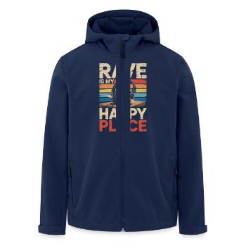 Rave My Happy Place Music Lover DJ Headphones - Men’s Recycled Softshell Jacket by Stanley/Stella - navy - Front - AI Model Male 185 light (185cm)