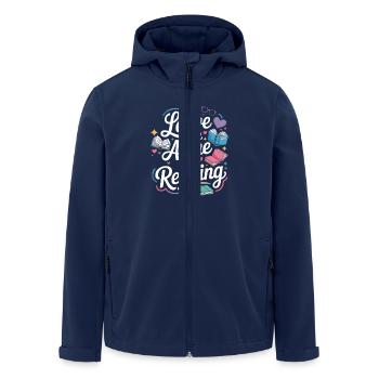 Lass mich alleine, ich lese! Bücherwurm Lesen - Recycelte Männer Softshell-Jacke von Stanley/Stella - Navy - Vorne - AI Model Male 185 light (185cm)
