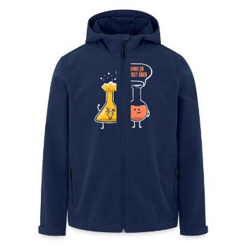 Forschung Chemie Chemiker Labor Sprüche Lehrer Uni - Recycelte Männer Softshell-Jacke von Stanley/Stella - Navy - Vorne - AI Model Male 185 light (185cm)