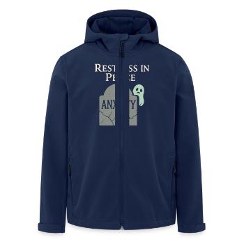 Sad Ghost Ghost Humor Angst Angst Ghost Psychische - Recycelte Männer Softshell-Jacke von Stanley/Stella - Navy - Vorne - AI Model Male 185 light (185cm)