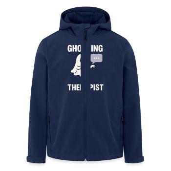 Sad Ghost Ghost Humor Angst Angst Ghost Psychische - Recycelte Männer Softshell-Jacke von Stanley/Stella - Navy - Vorne - AI Model Male 185 light (185cm)