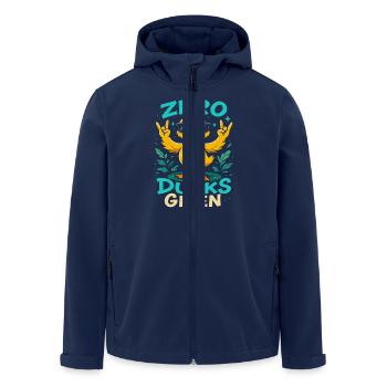 Zero Ducks Given Duck Theme Fun - Men’s Recycled Softshell Jacket by Stanley/Stella - navy - Front - AI Model Male 185 light (185cm)