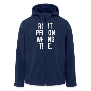 la bonne personne, le mauvais moment - Veste softshell homme en polyester recyclé Stanley/Stella - marine - Devant - AI Model Male 185 light (185cm)