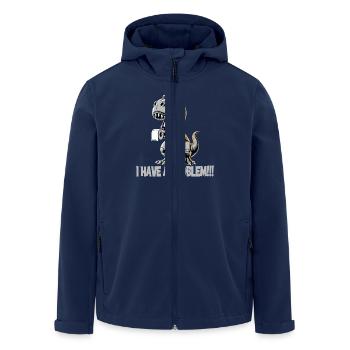T-Rex Mit Toilettenpapier Problem Lustiges Design - Recycelte Männer Softshell-Jacke von Stanley/Stella - Navy - Vorne - AI Model Male 185 light (185cm)