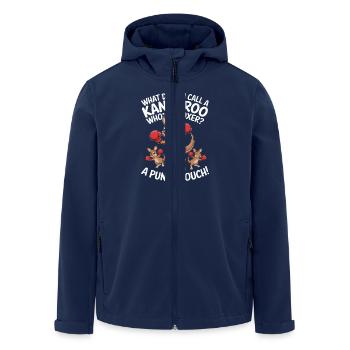 Was Nennst Du Ein Känguru Mit Boxhandschuhen? Ein - Recycelte Männer Softshell-Jacke von Stanley/Stella - Navy - Vorne - AI Model Male 185 light (185cm)