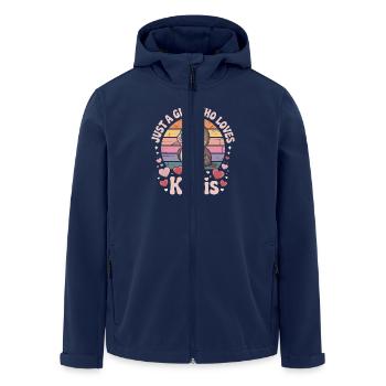 Just a girl who loves Kiwis - Men’s Recycled Softshell Jacket by Stanley/Stella - navy - Front - AI Model Male 185 light (185cm)