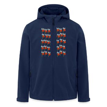 Coquelicots de Californie Fleurs sauvages Coquelicots - Veste softshell homme en polyester recyclé Stanley/Stella - marine - Devant - AI Model Male 185 light (185cm)