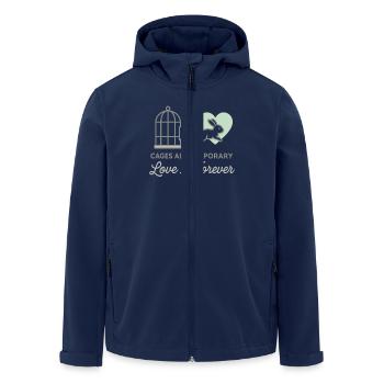 Bunny Mom Rabbit Rescue Adopt, Buy - Men’s Recycled Softshell Jacket by Stanley/Stella - navy - Front - AI Model Male 185 light (185cm)