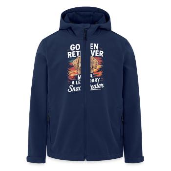 Golden Retriever Mom Mom, Snack Dealer - Men’s Recycled Softshell Jacket by Stanley/Stella - navy - Front - AI Model Male 185 light (185cm)