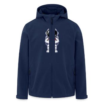 Astronaut With Heart Hug Love Universe - Men’s Recycled Softshell Jacket by Stanley/Stella - navy - Front - AI Model Male 185 light (185cm)