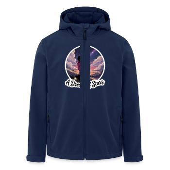 A DREAM OF STARS - Men’s Recycled Softshell Jacket by Stanley/Stella - navy - Front - AI Model Male 185 light (185cm)