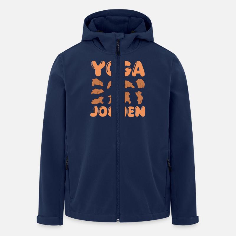 Katze Yoga Jochen - Recycelte Männer Softshell-Jacke von Stanley/Stella - Navy