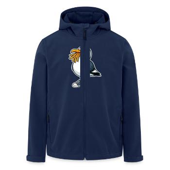 Funny Seagull With Fries And Sneakers - Men’s Recycled Softshell Jacket by Stanley/Stella - navy - Front - AI Model Male 185 light (185cm)