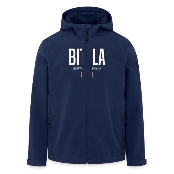 Bitola, Macédoine du Nord - Veste softshell homme en polyester recyclé Stanley/Stella - marine - Devant - AI Model Male 185 light (185cm)