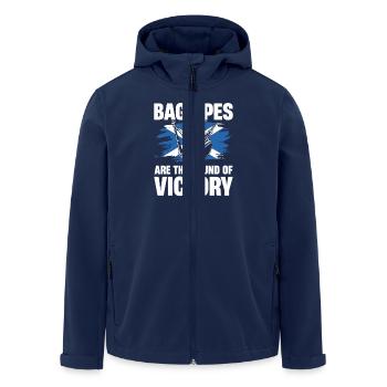 La cornemuse est le son de la victoire - Veste softshell homme en polyester recyclé Stanley/Stella - marine - Devant - AI Model Male 185 light (185cm)