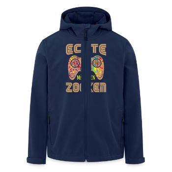 Zocken Gamer Gaming Zocker Controller Videospiele - Recycelte Männer Softshell-Jacke von Stanley/Stella - Navy - Vorne - AI Model Male 185 light (185cm)