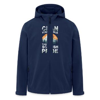 Pouvez-vous gérer la fierté écossaise ? Clan - Veste softshell homme en polyester recyclé Stanley/Stella - marine - Devant - AI Model Male 185 light (185cm)