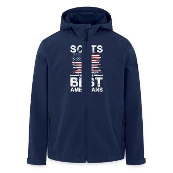 Les Écossais font la fierté du drapeau des meilleurs Américains - Veste softshell homme en polyester recyclé Stanley/Stella - marine - Devant - AI Model Male 185 light (185cm)